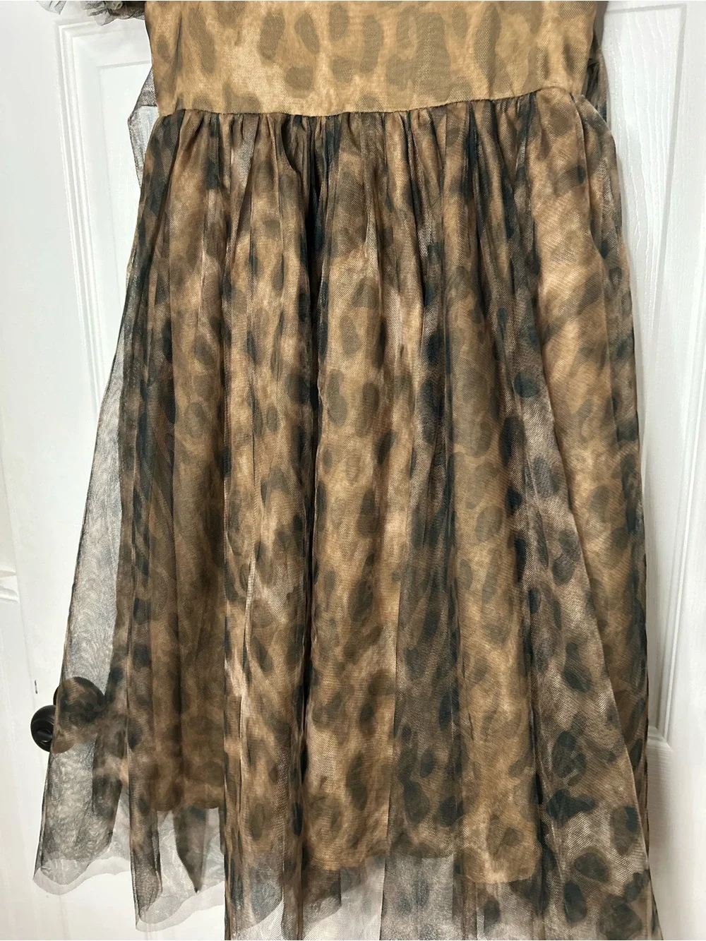 Lola and the Boys Cheetah Tulle Dress
